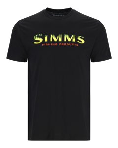 Simms Logo T-Shirt Black Neon