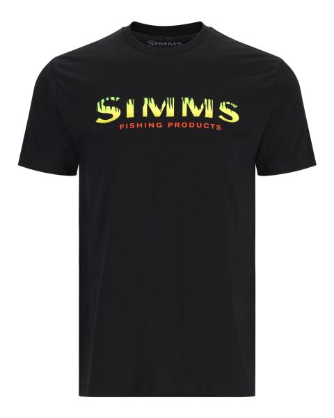 Simms Logo T-Shirt Black Neon