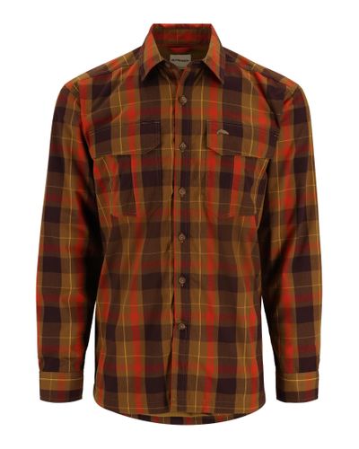 Simms ColdWeather Shirt Bronze Back Logan Plaid