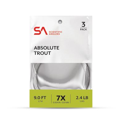 Absolute Trout Leader 9' 0X (0,28mm) 3-P