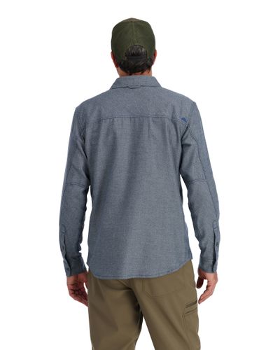 Simms Shoal Flannel Shirt Midnight - Image 2