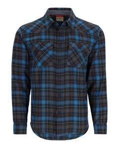 Simms Santee Flannel Black/Brown/Blue Panel Ombre