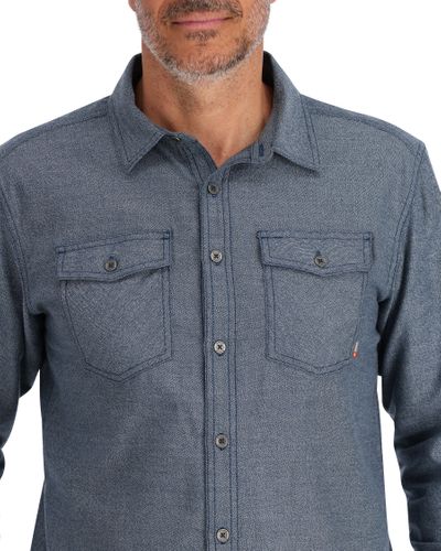 Simms Shoal Flannel Shirt Midnight - Image 4