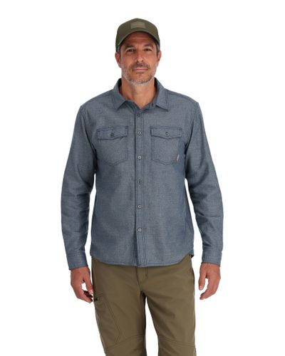 Simms Shoal Flannel Shirt Midnight - Image 3